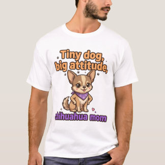 Liten hund, stor attityd — Chihuahua-mamma T Shirt