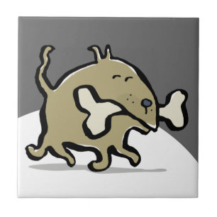 liten hund, stort ben kakelplatta