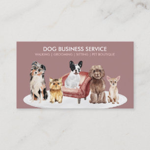 Liten hundboutique service visitkort