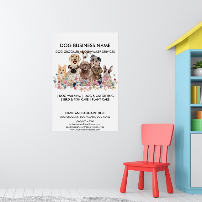 Liten hundträffservice poster (Barnkammare 1)