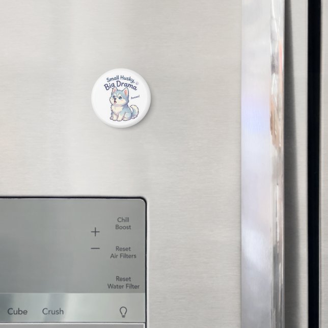 Liten Husky Stor Dramatik Rolig Valp Magnet (In Situ (Fridge))