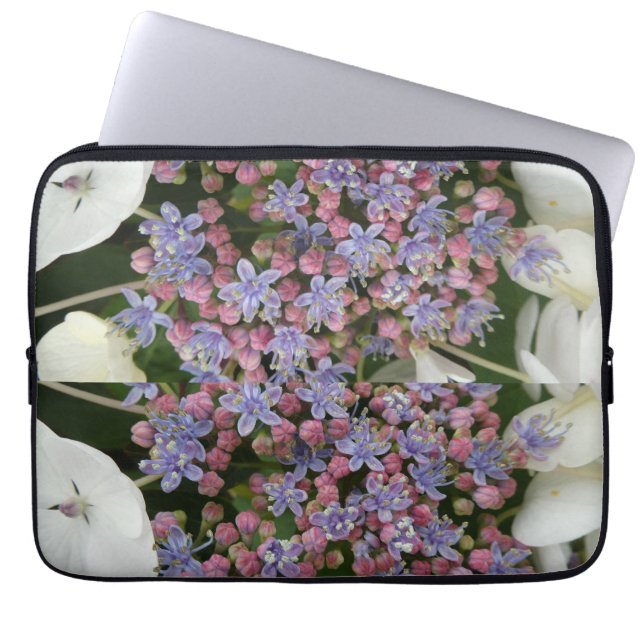 Liten Hydrangea Flowers Mtern bärbar dator - fodra Laptop Fodral (Framsidan)