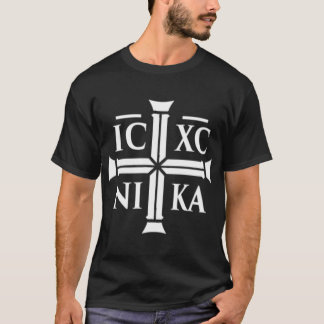Liten IC XC NIKA kristen östortodox familj T Shirt