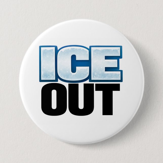 Liten ICE OUT-knapp Knapp (Framsida)