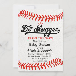 Liten inbjudan till Baseball Baby Shower