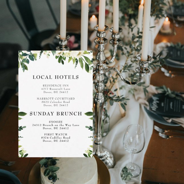 Liten infogning av överlappande vit Blommigt Inbjudningar (Skapare uppladdad)