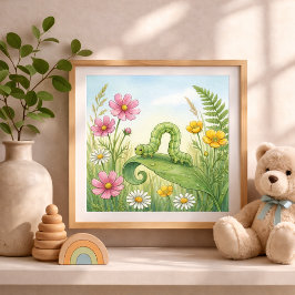 Liten Insekt För Måttbandslarv Nurseries Poster
