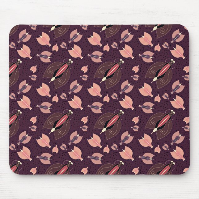 Liten insekt, månillustration mörk mönster musmatta (Framsidan)