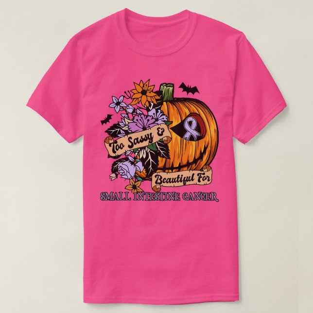 Liten Intestine Awareness retro halloween skrämman T Shirt (Design framsida)