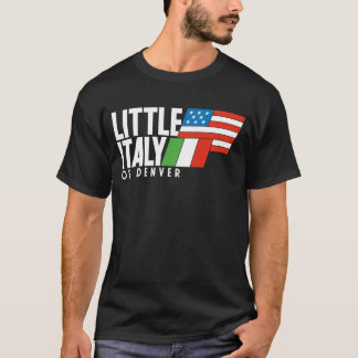 Liten Italien av Denver 80s Retro BLACK T-Shirt