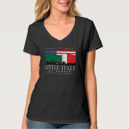 Liten Italien av Denver Classic Logotyp BLACK V Na T Shirt