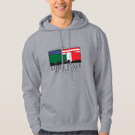 Liten Italien av Denver Classic Logotyp GRÅTT Hoodie