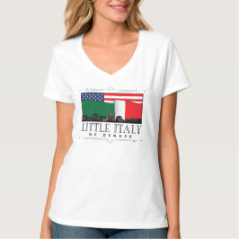 Liten Italien av Denver Classic Logotyp WHITE V Na T Shirt