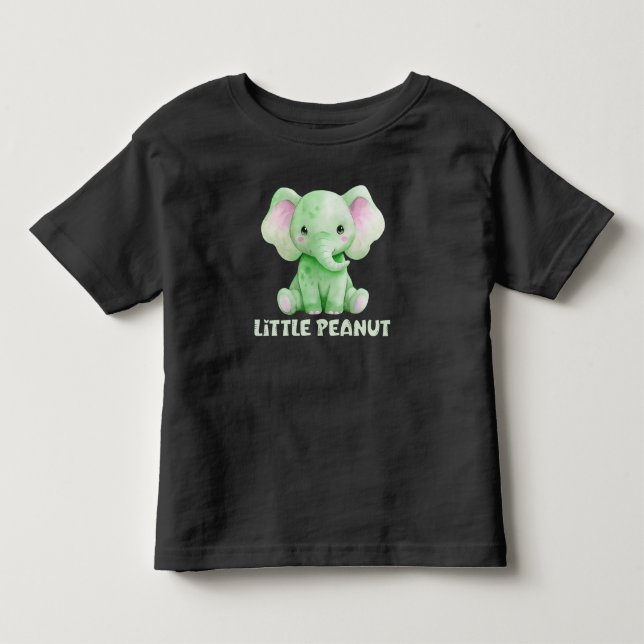 Liten jordnöt Elefant Bebis T Shirt (Framsida)
