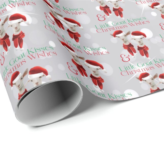 Liten jul Önskemål Little Goat Kisses Silver Presentpapper (Rullad Hörn)