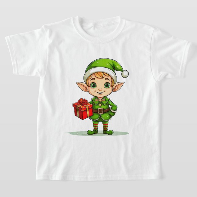 Liten julalf – Barnjul T-shirt (Laydown)