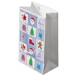 - liten julklapp - Mönster - blå