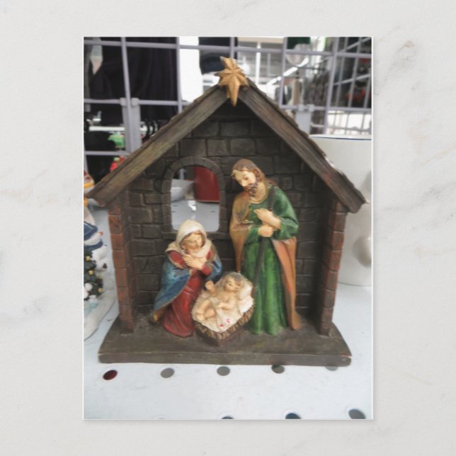 Liten julkrubba vykort (Framsida)