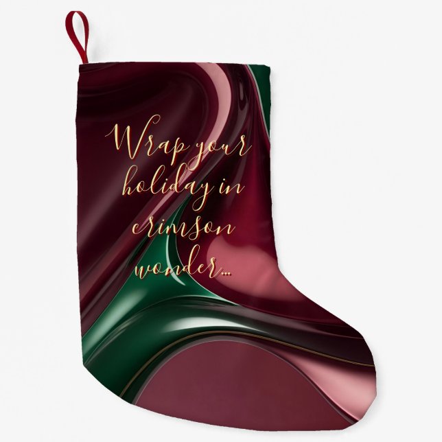 Liten julstrumpa i stilren grafik (Framsidan)