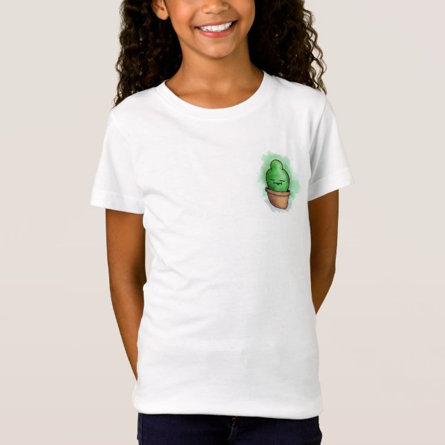 Liten kaktustecknadT-tröja Tee Shirt (Framsida)