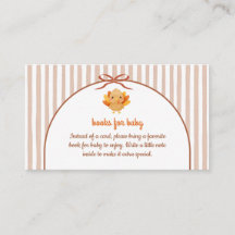 Liten kalkon Baby Shower Kuvert Kort
