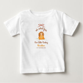 Liten Kalkon Pumpa Gingham Födelsedag T Shirt