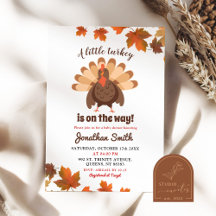Liten kalkon Thanksgiving Baby Shower