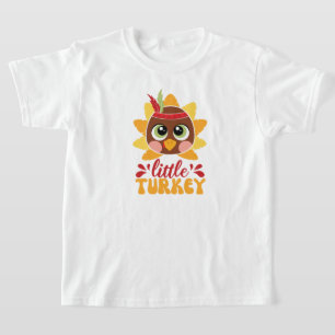 Liten kalkonpojke Kids Thanksgiving T Shirt