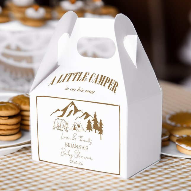 Liten kamper äventyr boho babydusch presentaskar (Little camper mountain  adventure boho baby shower favors personalized favor boxes)