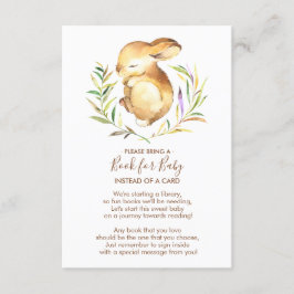 Liten kanin baby shower bok för baby kort