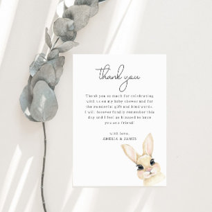 Liten kanin baby shower tackkort tilläggskort