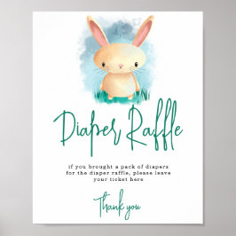 Liten kanin - blöjlotteri spel poster