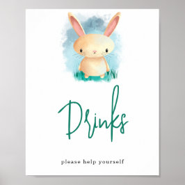 Liten kanin - Drycker Poster