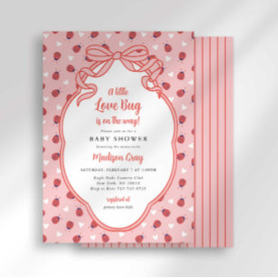 Liten kärleksbug på väg Baby Shower Inbjudan