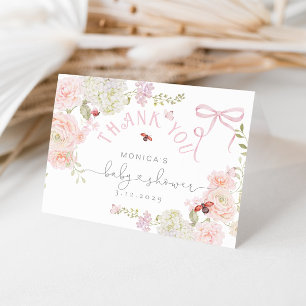 Liten kärleksbugs blomsterbåge baby shower tack kort