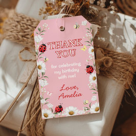 Liten kärleksbugs Daisy födelsedagsfest Tack Presentetikett