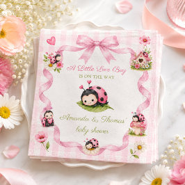 Liten kärleksbugs flicka baby shower pappersservett