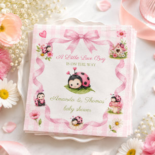 Liten kärleksbugs flicka baby shower pappersservett