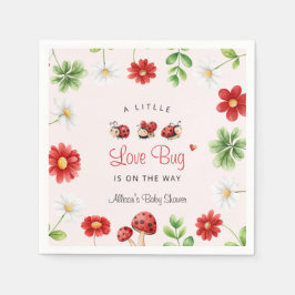 Liten kärleksbugs nyckelpiga baby shower  pappersservett