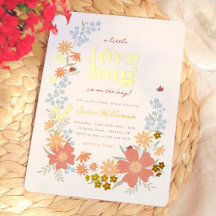 Liten kärleksbugs tjej Retro Baby Shower