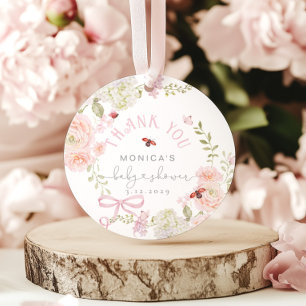 Liten kärleksbugs vildblomma baby shower tack gåvor etiketter