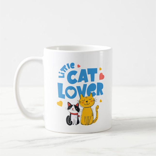 Liten Katt Förtjusande Älskare Kaffemugg (Vänster)