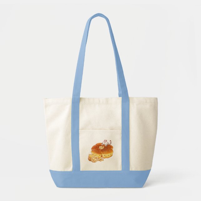 Liten katt & valnötbröd totebag tygkasse (Framsidan)
