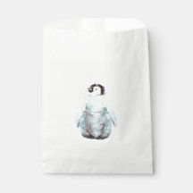 Liten kejsarpingvin akvarell