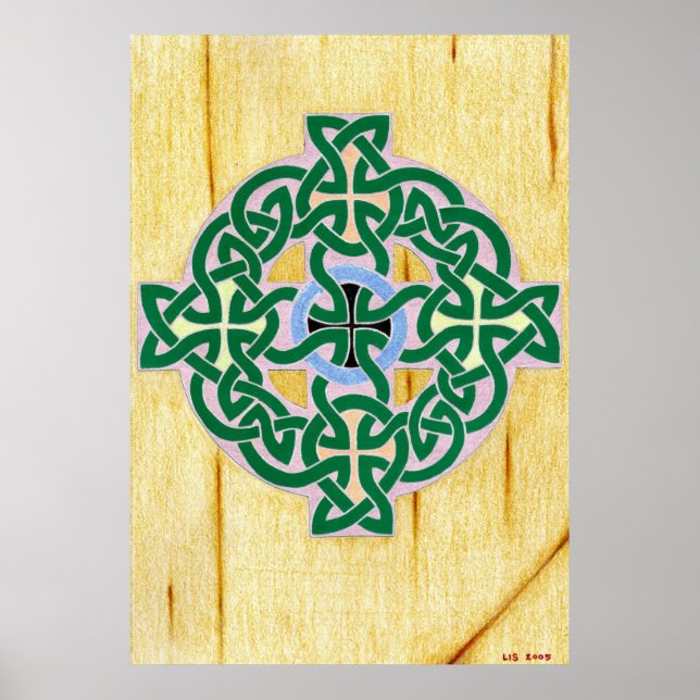 Liten keltisk Kor-utskrift (kombinationsutskrift) Poster (Framsidan)