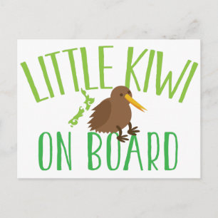 Liten kiwi ombord (Söt nyzeeländsk moderskap) Vykort