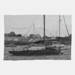 Liten klassisk yacht kökshandduk