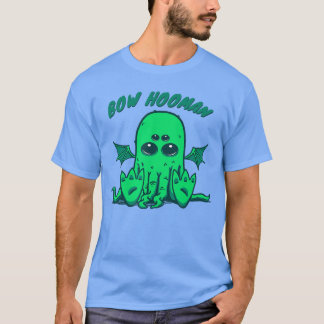 Liten knubbig Kawaii Baby Cthulhu Bow Mänsklig Kos T Shirt