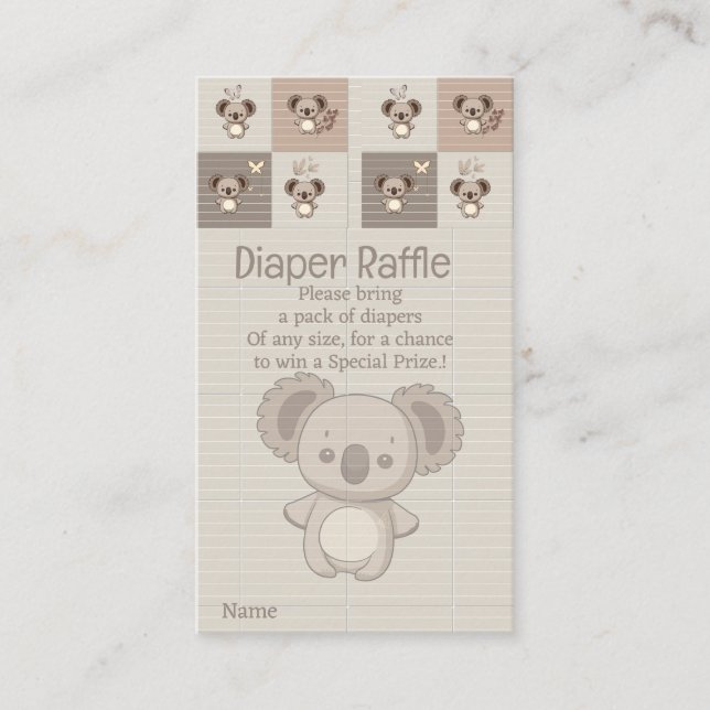 Liten Koala Lycka Tilläggskort (Framsida)