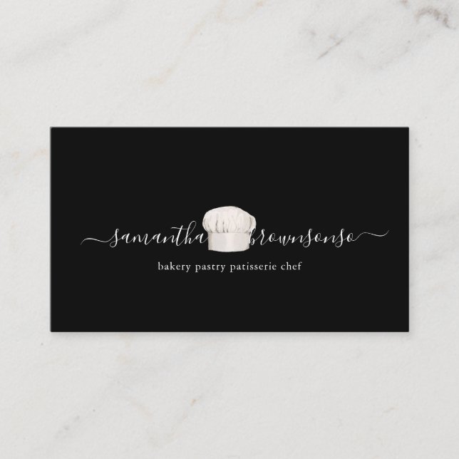Liten kockhatt Catering Visitkort (Framsida)
